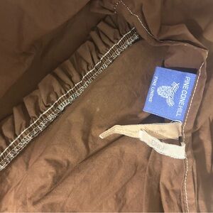 Pine Cone Hill chocolate brown King Bed Skirt